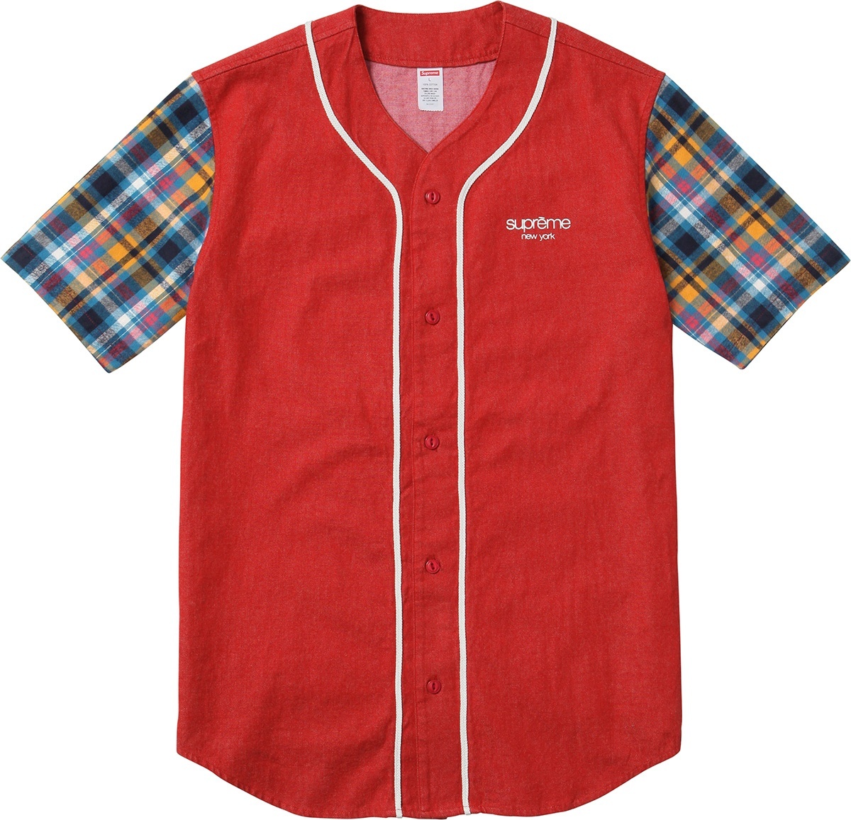 Denim Flannel Baseball Shirt view 2